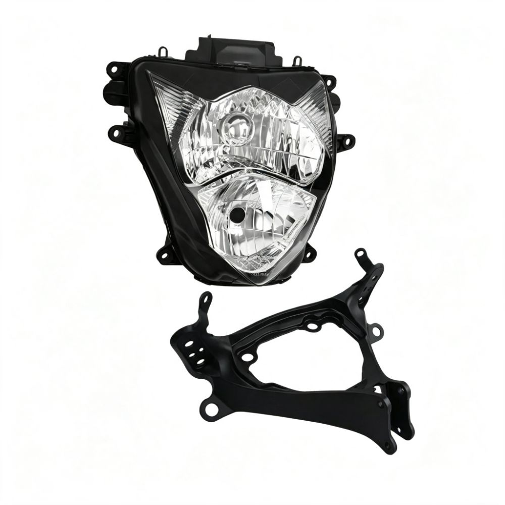 Headlight lens anti‑yellowing display